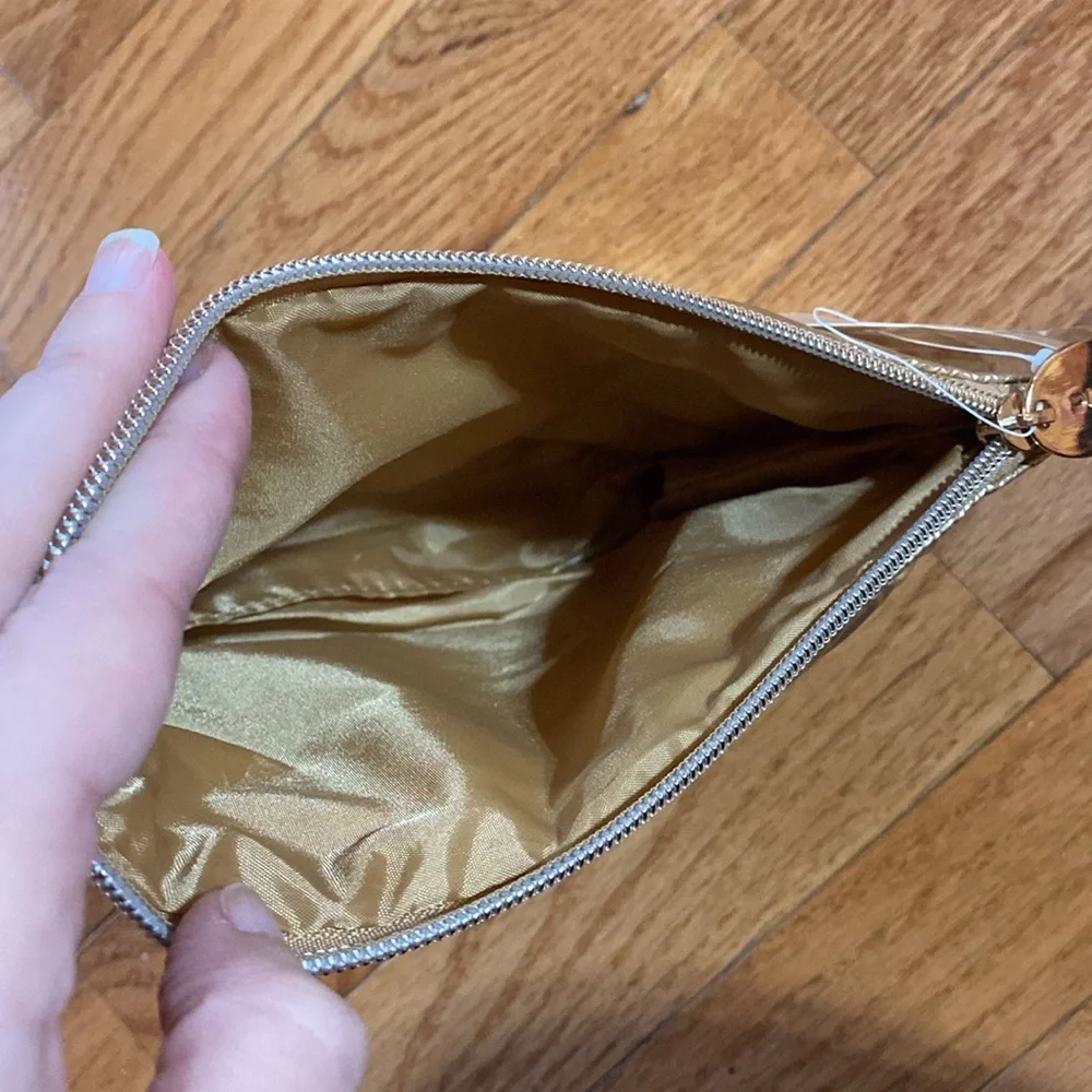 Ulta Beauty Metallic Gold Makeup Bag